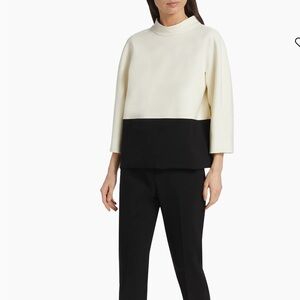 Max mara Curacao Colorblock Mock-Neck Blouse size 6